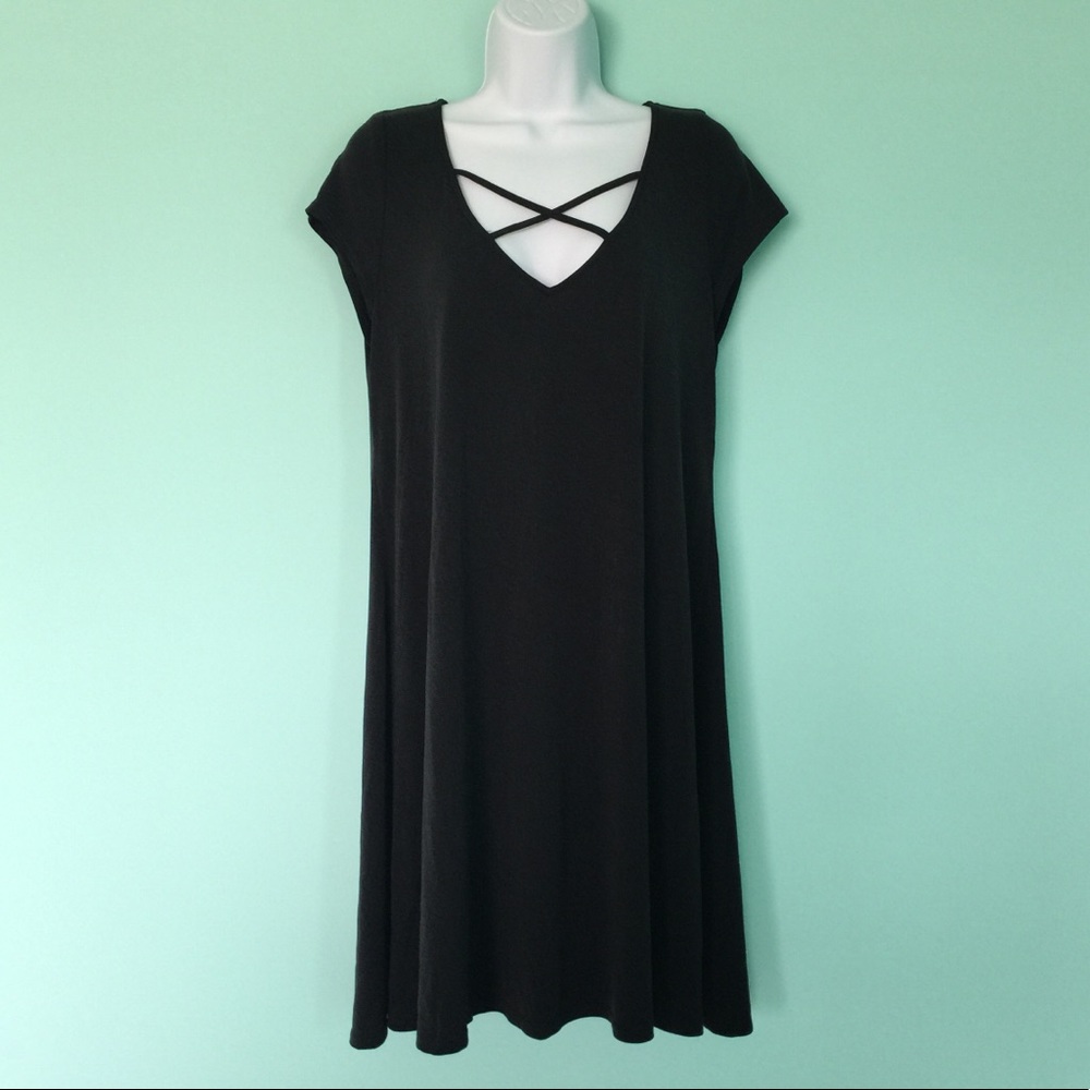 BAR III Criss Cross Little Black Dress- Large
